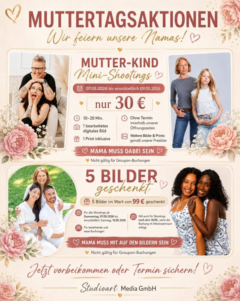 Muttertagsaktion bei Studioart Media: Wir feiern unsere Mamas